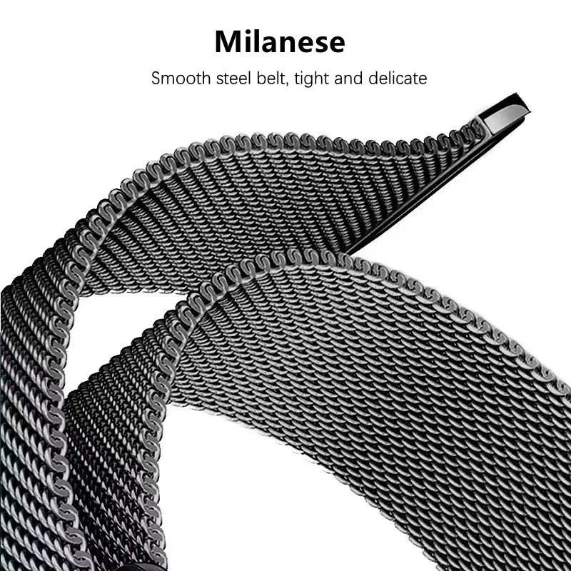 Bucle milanés para apple watch band ultra-2 49mm 44mm 45mm 40mm 41mm 42-46mm pulsera con correa de orgullo serie iwatch 10 9 8 7 6 SE 5 4 - imagen 2