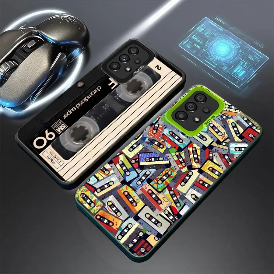 Funda de teléfono con patrón de cinta de la suerte para Samsung Galaxy A54 A55 A72 A53 A26 A36 A71 A35 A52 A73 A51 A56 funda suave