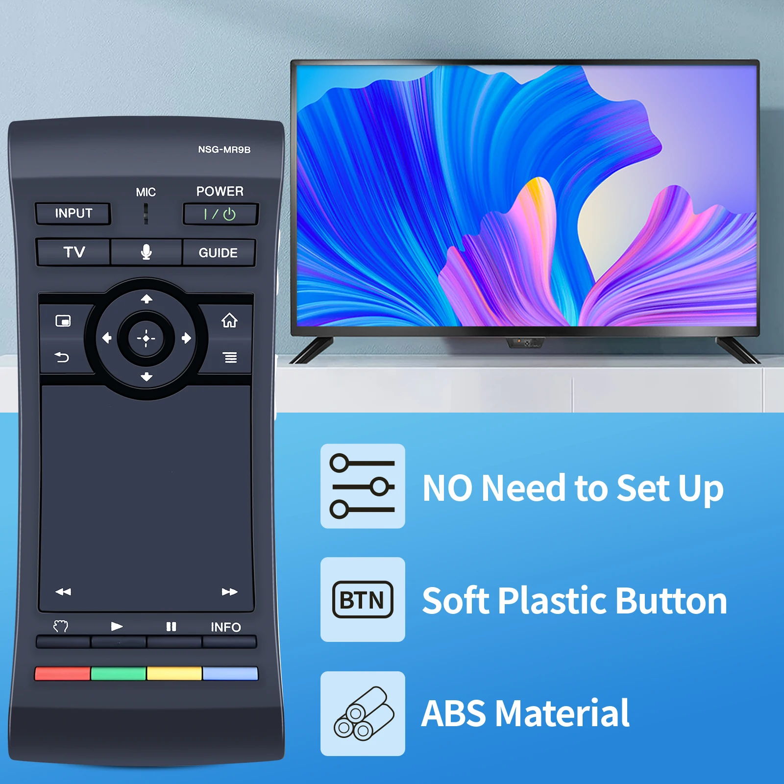 Nuevo Control remoto NSG-MR9B para reproductor de Internet Sony con teclado QWERTY NSZ-GS7 - imagen 3