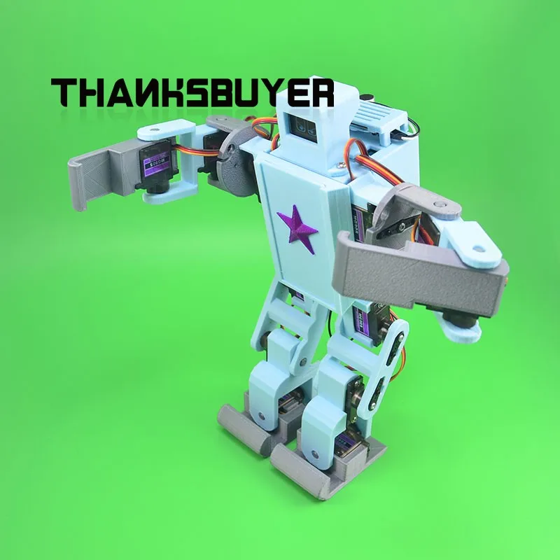 Versión de voz Robot humanoide 12DOF Robot programable de fuente de apertura para soporte de control de voz