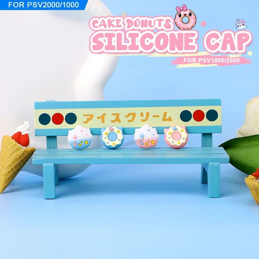 Nuevo 4 unids/set lindos tapas de agarre de pulgar analógicas de silicona compatibles con Psvita PS Vita PSV 1000 Fat/2000 cubierta protectora de Joystick delgado - imagen 3