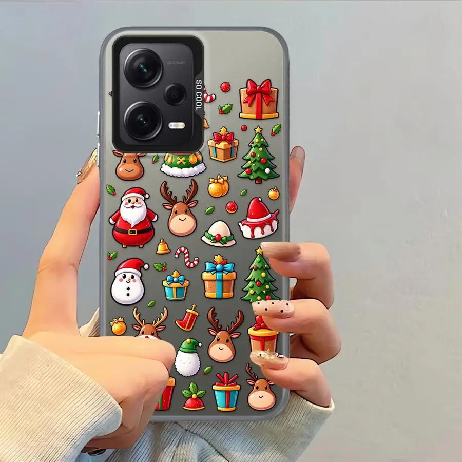 Funda con patrón de árbol de Navidad de dibujos animados para Xiaomi Redmi K60 13C 10C 9T 14C A5 A1 A2 Plus 9C 12C, funda trasera para teléfono - imagen 4