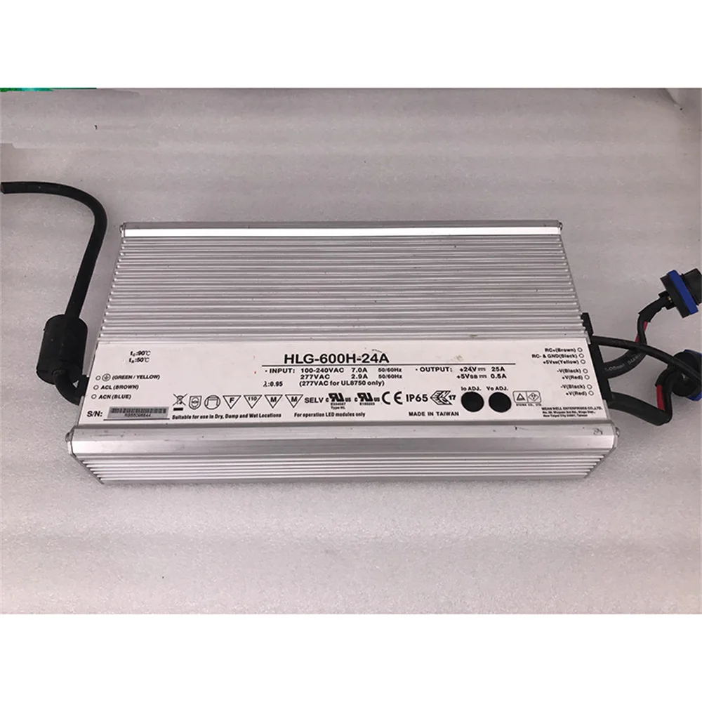 Fuente de alimentación conmutada Original para MW, alta calidad, totalmente probada, envío rápido HLG-600H-24A, 24V, 25A, 600W - imagen 5