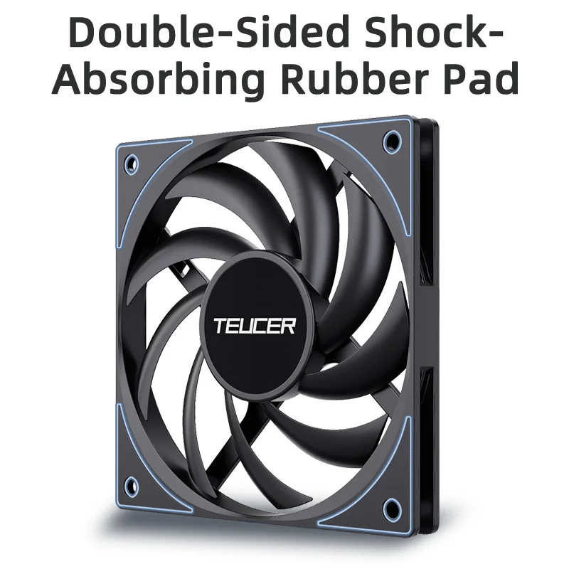 Teucer UT-12015 ventilador de chasis ultrafino de 15mm de espesor de 12cm 12V/4 pines PWM FBD rodamiento ventilador de refrigeración de caja de PC 1-10 Uds con buje - imagen 3