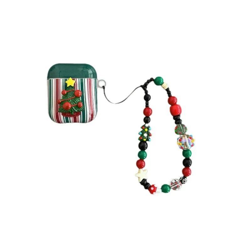 Árbol de Navidad para Apple AirPods4 Pods3 AirPods 2 funda para Airpods Pro 2/1/3 funda protectora accesorios para auriculares - imagen 5