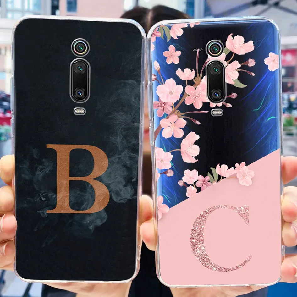Funda transparente de silicona TPU para Xiaomi Mi 9T Pro, carcasa con letras bonitas, parachoques, Redmi K20 Pro