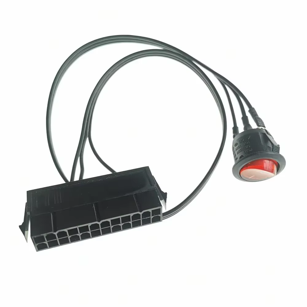 Cable Alimentación ATX 24 Pines con Botón Power LED 50cm - imagen 2