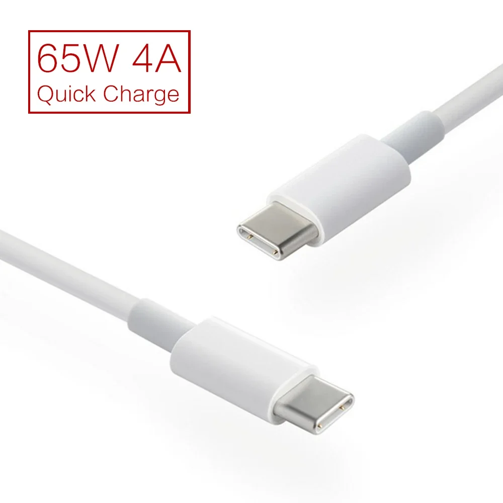 USB tipo C a USB C 65W PD Cable de carga rápida QC4.0 tipo C cargador rápido para Huawei P40 Samsung S10 S20 Macbook Pro