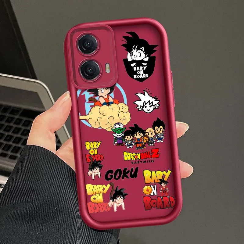 D-Dragon Ball lindo divertido Goku cubierta para Motorola MOTO Edge G85 G54 G35 G34 G32 E22 E14 G04 50 5G caja de teléfono con escalera de ojos - imagen 5