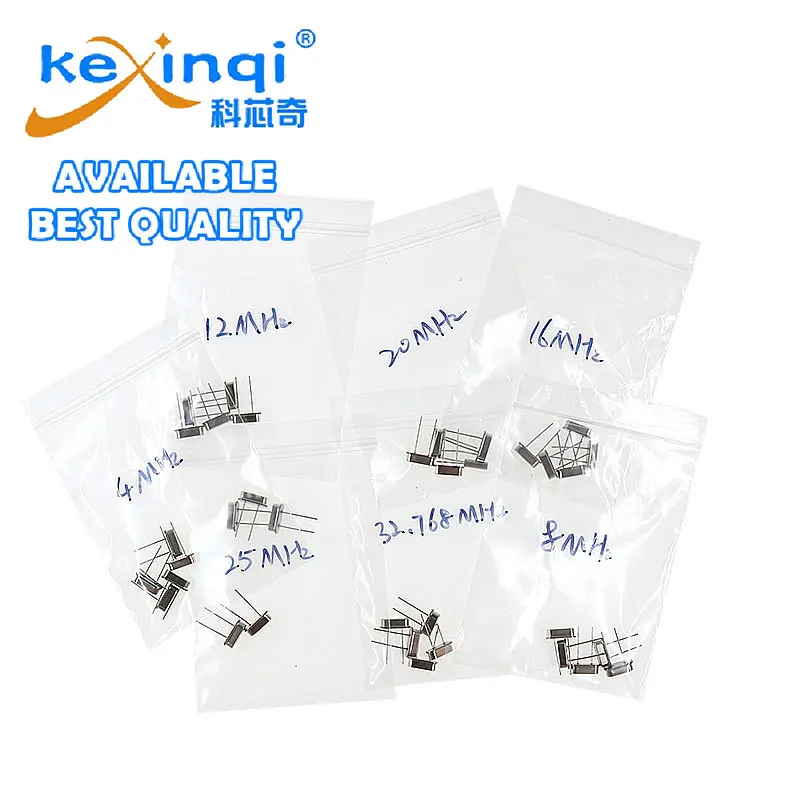 (35 uds/kit) oscilador de cristal pasivo de cristal de cuarzo HC-49S 4MHz 8MHz 12MHz 16MHz 20MHz 25MHz 32,768MHz - imagen 2