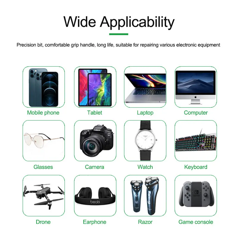 RELIFE-Juego de destornilladores magnéticos fuertes, RL-724, cámara de teléfono móvil, tableta, portátil, piezas electrónicas, herramientas de reparación de desmontaje - imagen 4