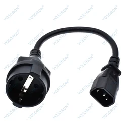 Cable de alimentación IEC C14 a Schuko CEE 7/4