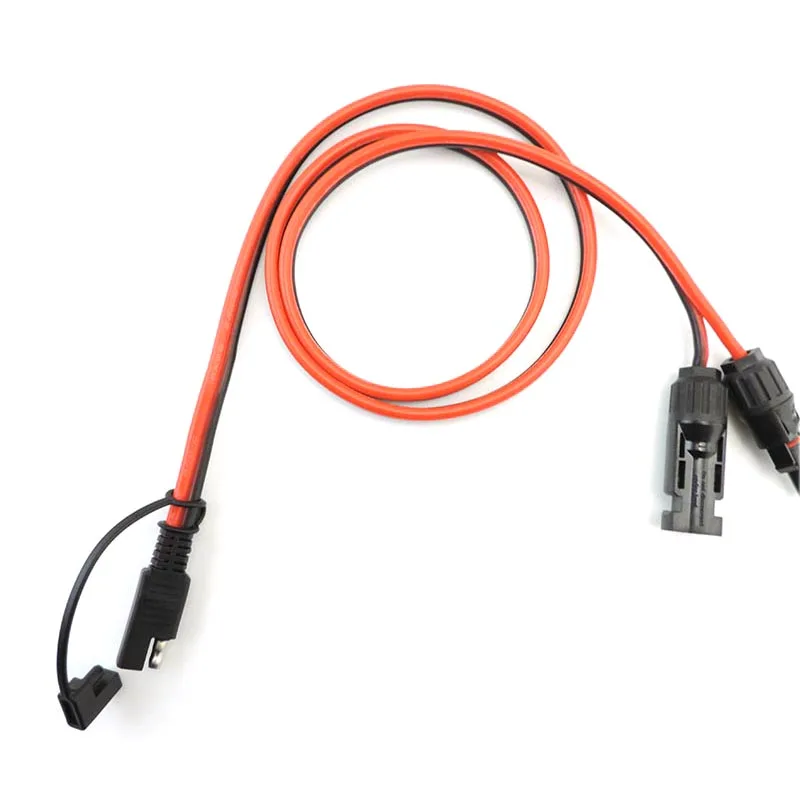 Conector SAE batería de 2 pines 12AWG 0,3 M 1M 12V 48V CC Cable SAE a Panel Solar adaptador de corriente conector de Cable - imagen 2