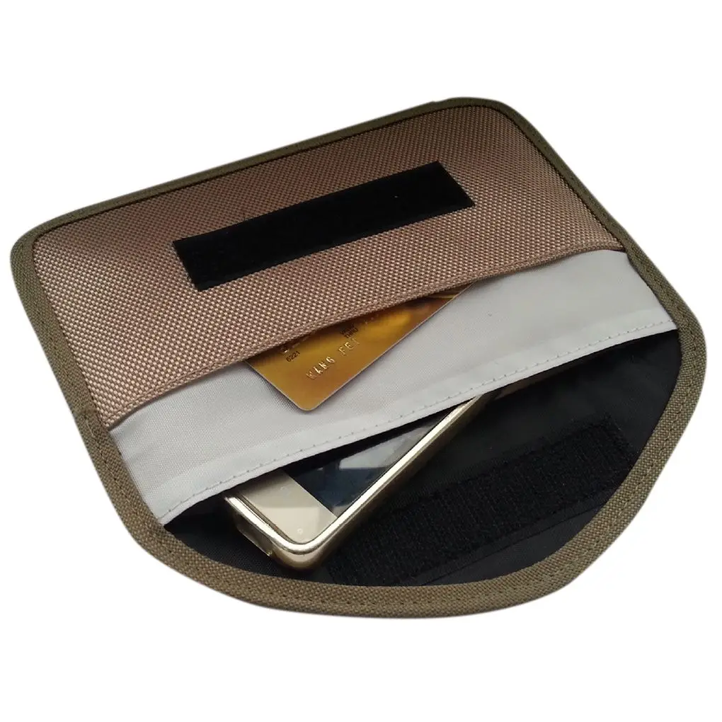 Bolsa de almacenamiento para teléfono móvil, bloqueador RFID, bloqueo de señal FOB, blindaje, funda tipo billetera para tarjeta de llave de coche