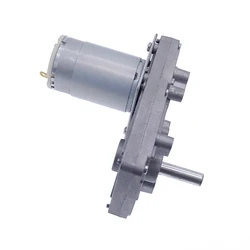 Motor Reductor Helicoidal 12V CC Alto Par Engranaje Metal Bloqueo Inverso