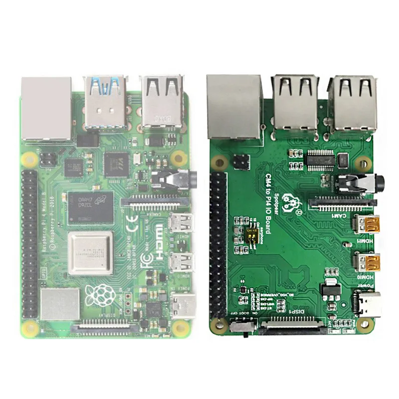 Módulo de cómputo Raspberry Pi, placa 4 IO, adaptador CM4 a PI4B, placa de expansión de interfaz CM4 a 4B