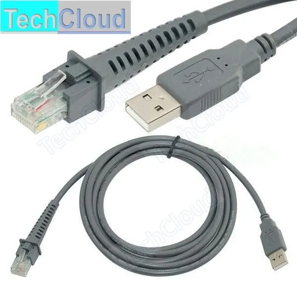 Cable USB para escáner de código de barras, símbolo de 2M, LS1203 LS2208 LS4208 LS3008 CBA-U01-S07ZAR, repuesto para Zebra Ds2278 3578 4608, venta al por mayor