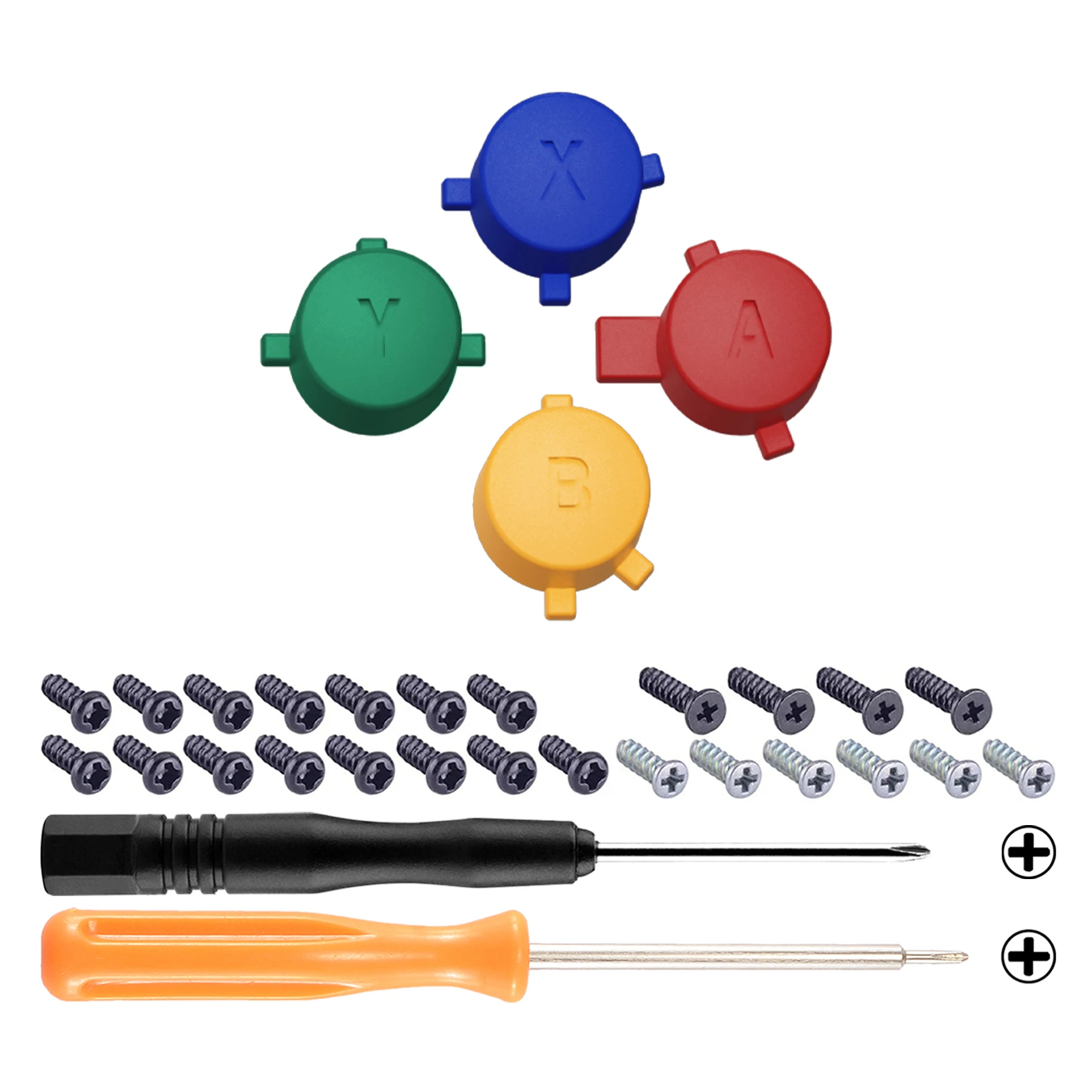 Botones ABXY de reparación coloridos eXtremeRate para controlador Nintendo Switch Pro, teclas ABXY de repuesto DIY con herramientas - imagen 2