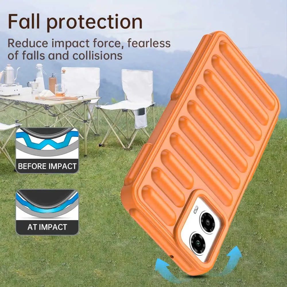 Armadura a prueba de golpes cápsula funda de cojín de aire para Motorola Moto G14 G34 G24 Power G04 G04S cubierta de silicona suave de Color sólido - imagen 3