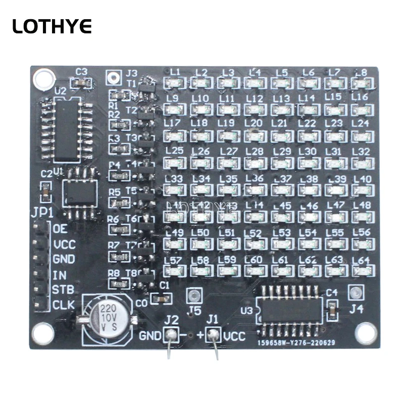 Kit de práctica de soldadura 64 LED SMD pantalla publicitaria de matriz de puntos 0-9 pantalla Digital divertido Kit electrónico DIY práctica de soldadura - imagen 4
