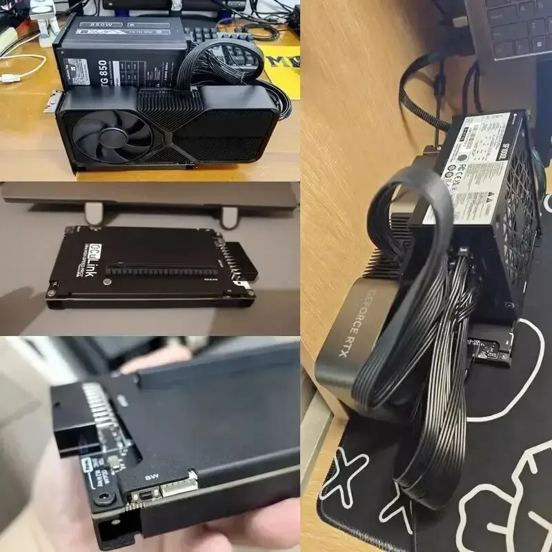 OCuP4V2 OCuLink GPU Dock con Chip ReDriver PCIE 4,0 X4 M2 NVME M.2 a adaptador OCulink para portátil Mini PC a tarjeta gráfica externa - imagen 5