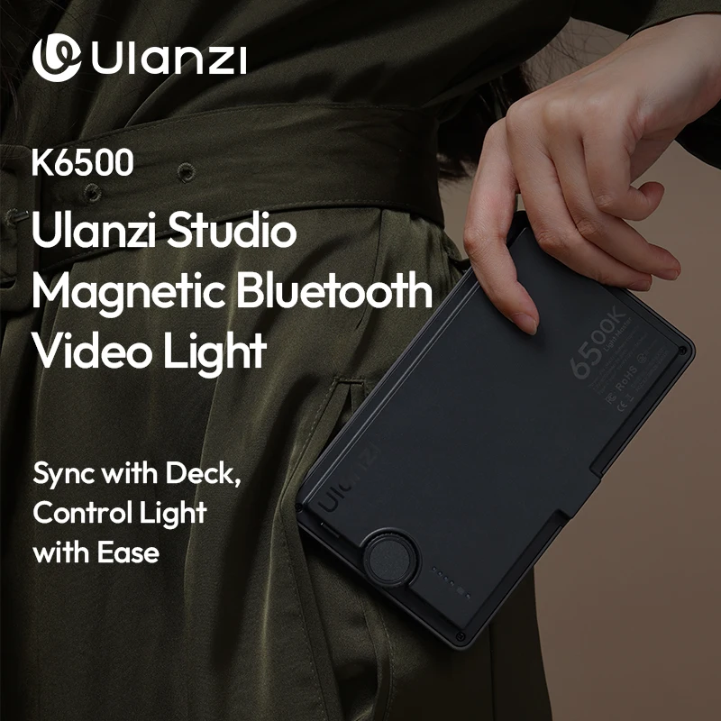 Luz de vídeo Bluetooth magnética para estudio Ulanzi K6500 con carga tipo c, traje de luz suave bicolor, Control en vivo Ulanzi D200 - imagen 2