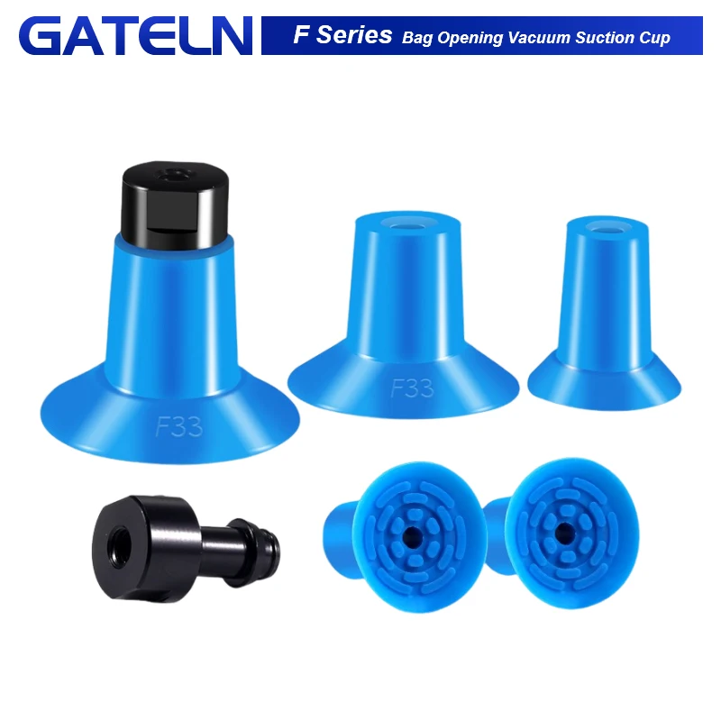 Bolsa abierta de vacío, accesorios de ventosa, película, bolsa de plástico, bolsa abierta, ventosa industrial F18, F22, F26, F33, manipulador, boquilla de vacío