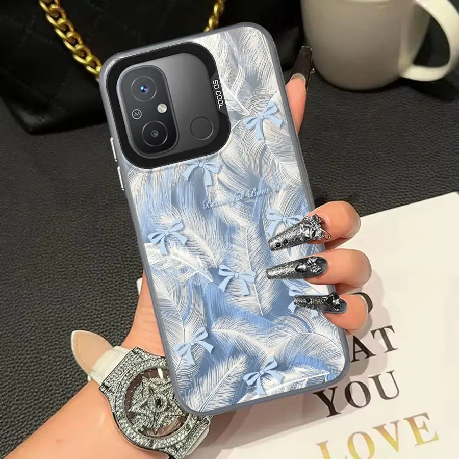 Funda de mariposa y flor para Xiaomi Redmi 14C 9T A5 12C 13C A1 A2 Plus 10C K60 9C, funda trasera para teléfono - imagen 3