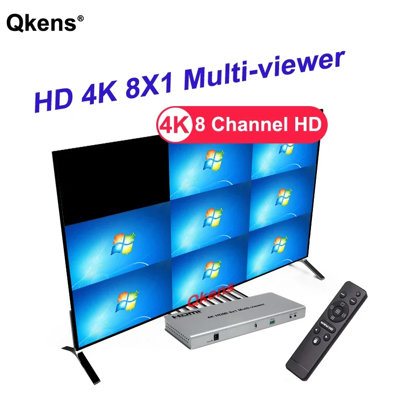 4k 8x1 HDMI multivisor 1080p 4x1 multivisor de cuatro pantallas HDMI divisor interruptor continuo 2 4 8 en 1 salida en 1 TV 10 modos de visualización - imagen 3