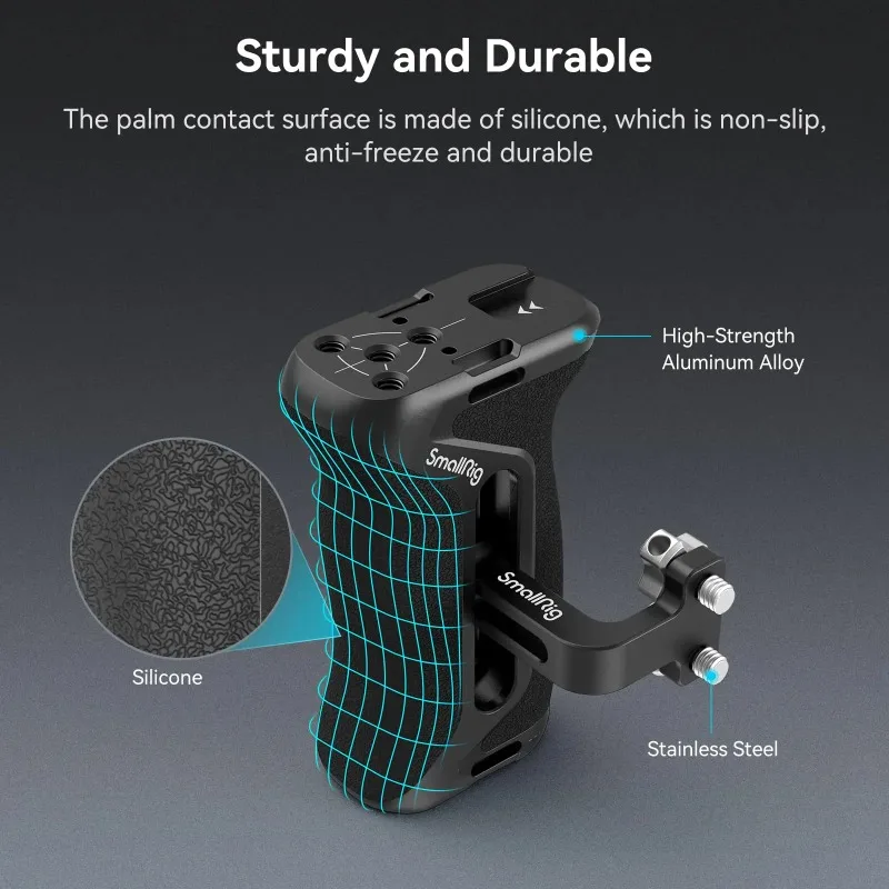 SmallRig 4015 mango lateral roscado mango de cámara DSLR aleación de aluminio acero inoxidable silicona mango lateral Universal piezas de cámara - imagen 2