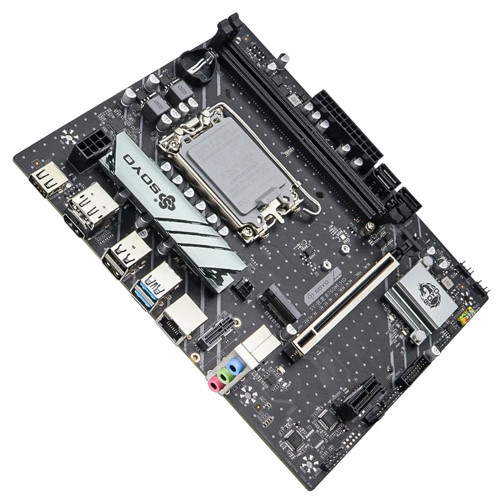 Placa base para juegos SOYO B760M LGA 1700 compatible con CPU Intel Core 12/13/14a generación memoria DDR4 de doble canal M.2 NVME PCIEx16 - imagen 5
