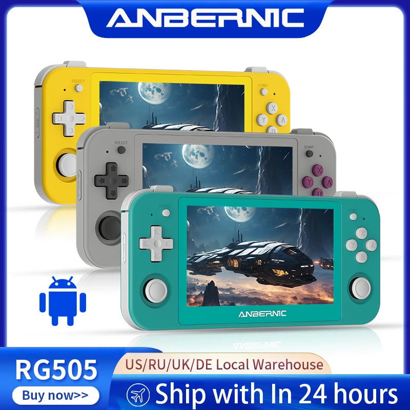 ANBERNIC-consola de juegos portátil RG505, pantalla táctil OLED de 4,95 pulgadas, Android 12, T618, 64 bits, Hall incorporado, Joyctick, más de 4000 juegos - imagen 2