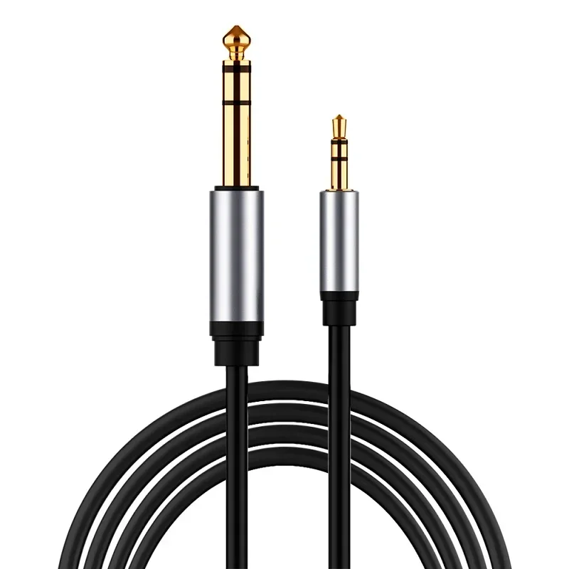 Cable de Audio Jack de 3,5mm, de 6,35mm a macho adaptador macho, Conector de auriculares, micrófono, extensión de guitarra, convertidor de Cable de 3,5mm
