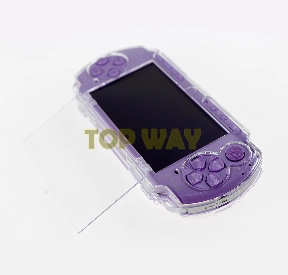 Funda protectora dura de cristal para PSP 2000 PSP3000, carcasa de color transparente, accesorios de reparación, 2 uds. - imagen 3