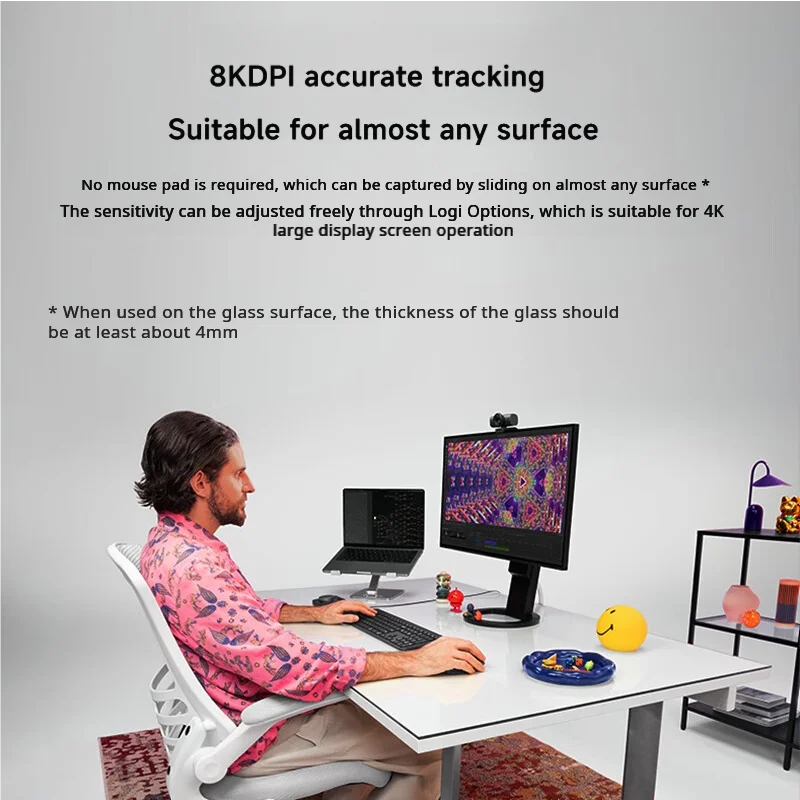 Logitech MX Master 4 Acciones de retroalimentación háptica Anillo MagSpeed 8000DPI Ratón inalámbrico ergonómico Bluetooth Batería de 70 días - imagen 5