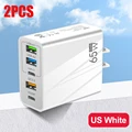 2PCS US Plug White