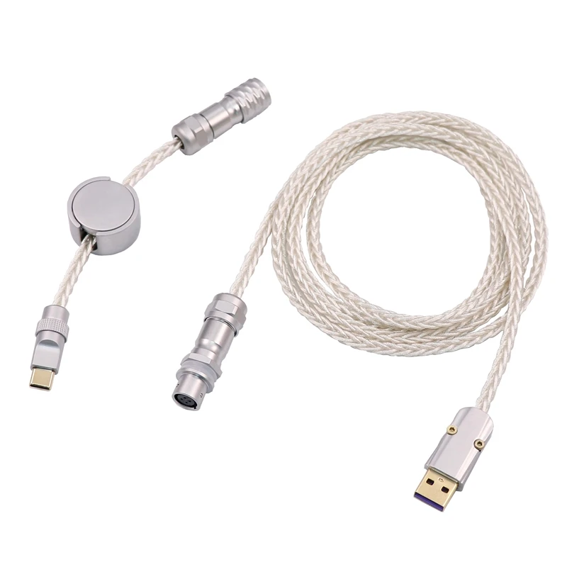 Cable de teclado mecánico de cobre de cristal único personalizado hecho a mano de 8 núcleos - imagen 5