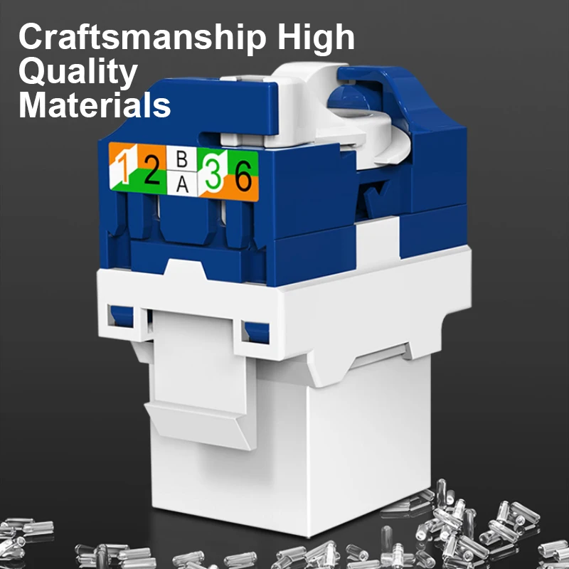 Conector Keystone RJ45, herramienta CAT6 CAT5E CAT6A, adaptador de módulo de autobloqueo libre, sin acopladores de herramientas perforadoras - imagen 4