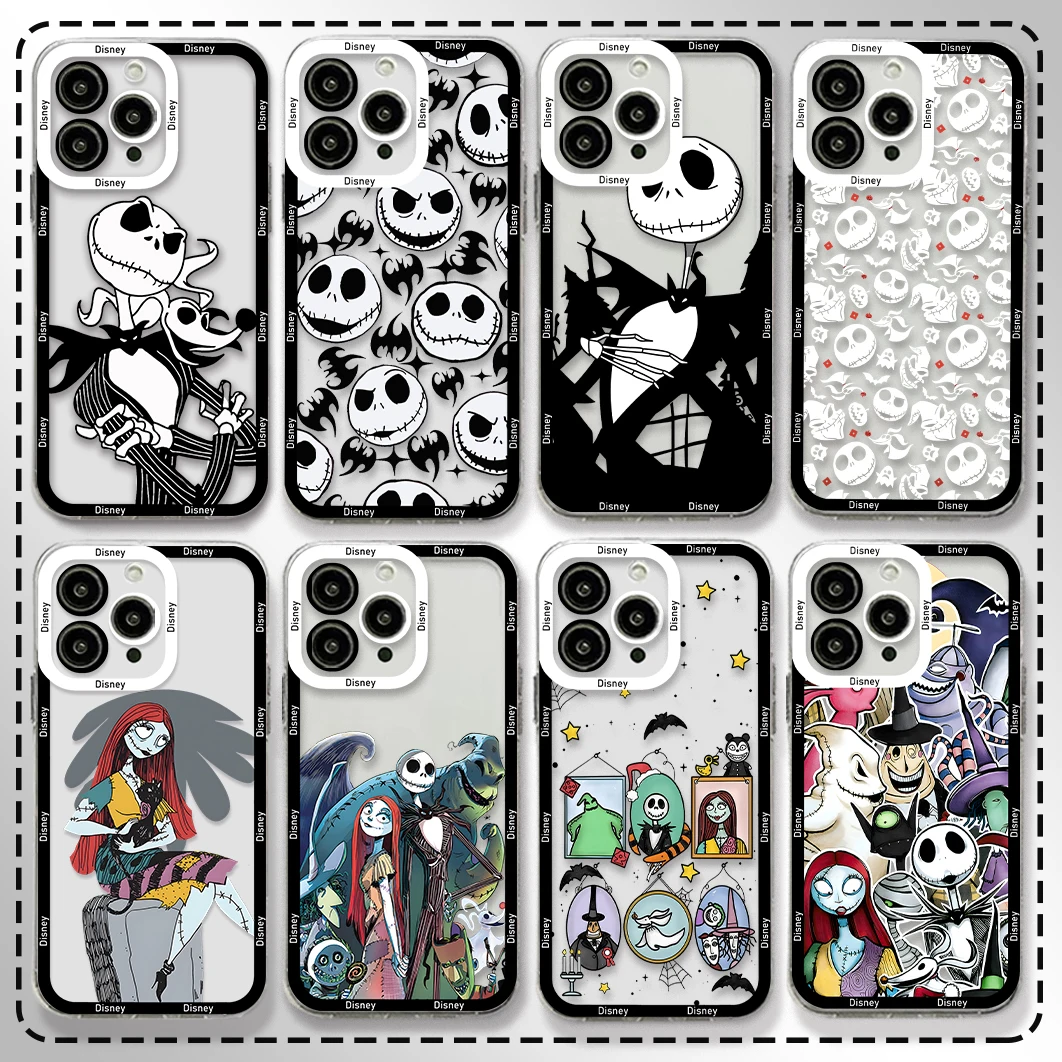 Funda de teléfono The Nightmare Before Christmas para Xiaomi Redmi Note 13 12 12C 11 10 10C 13C 10s 9 9s 9C 8 Pro Max 4G 5G cubierta transparente