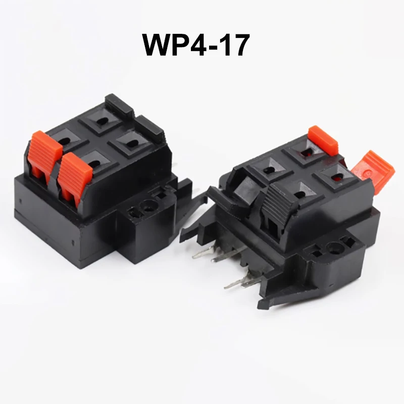 1 Uds WP doble fila 4 posiciones conector Audio bocina cable Jack Socket WP4-17 WP4-15 altavoz resorte Terminal interruptor Clip de prueba - imagen 2