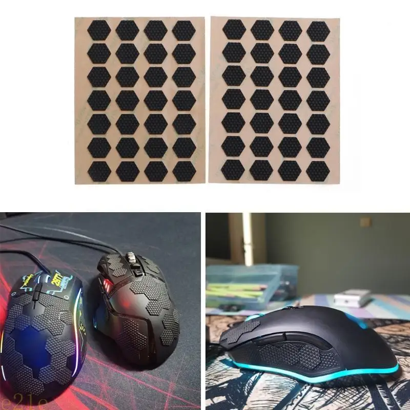 Cinta agarre antideslizante para ratón juegos E21E, versión DIY, diseño autoadhesivo, almohadillas cinta - imagen 3