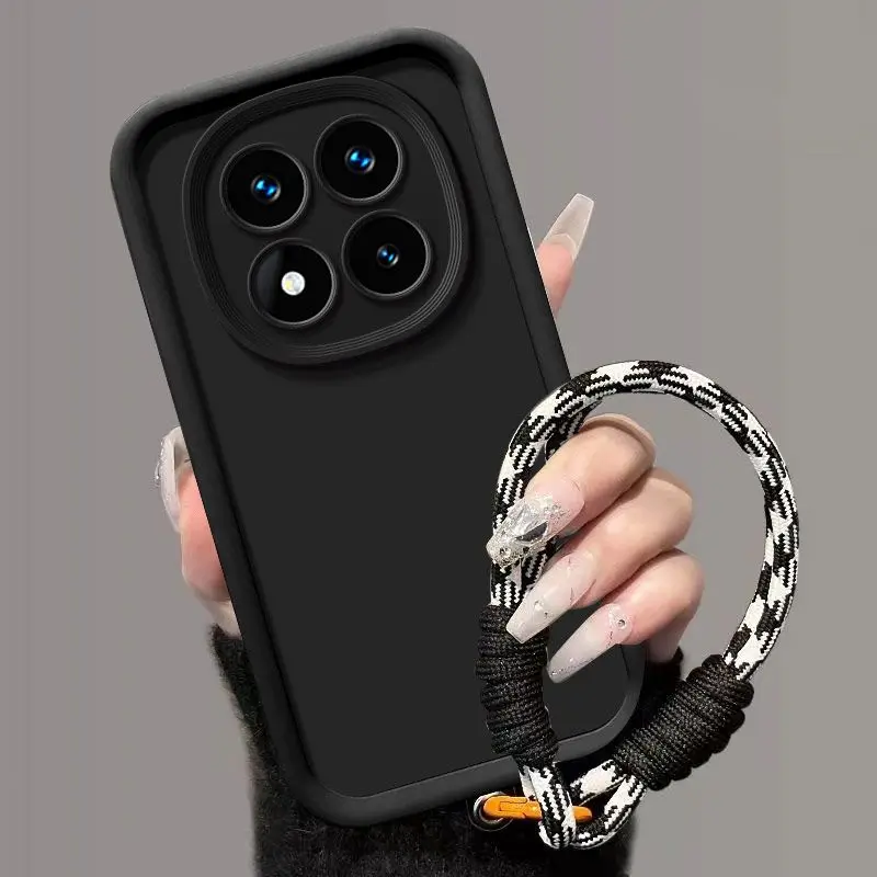 Para Xiaomi Redmi Note 14 Pro 4G funda Redmi Note 14 Pro 4G funda de teléfono tejido cordón cubierta sensación de piel protección funda a prueba de golpes - imagen 3