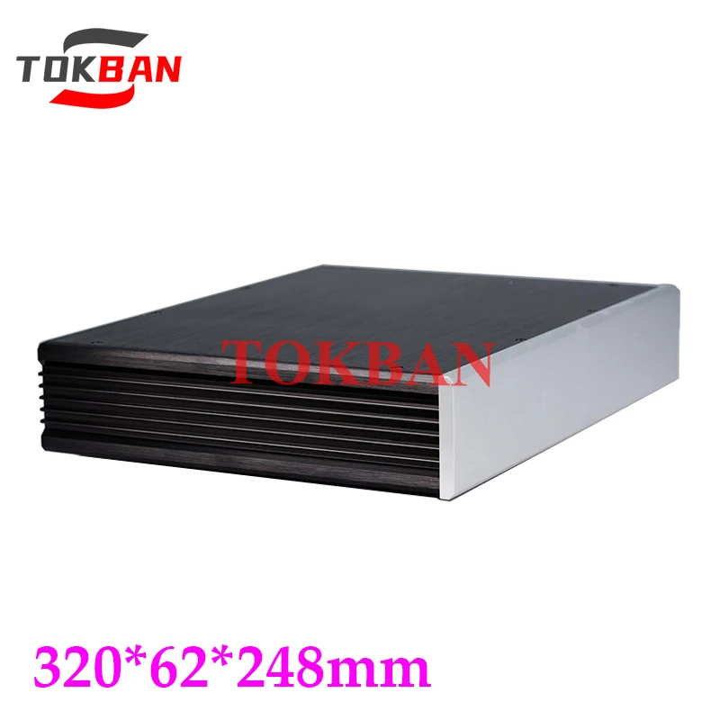 Tokban Audio 3206 320*62*248mm carcasa de chasis de preamplificador HIFI de aluminio amplificador de potencia Diy carcasa decodificadora DAC