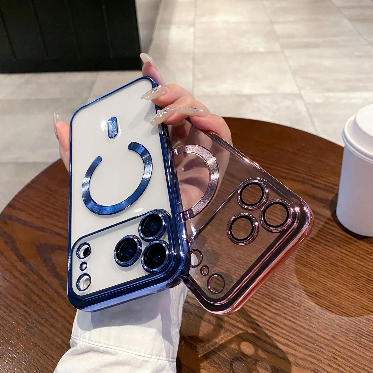 Para iPhone 17 Pro Max 17 Air 17Pro funda magnética para Mag-safe chapado TPU suave transparente Protector de cámara completa Fundas - imagen 5