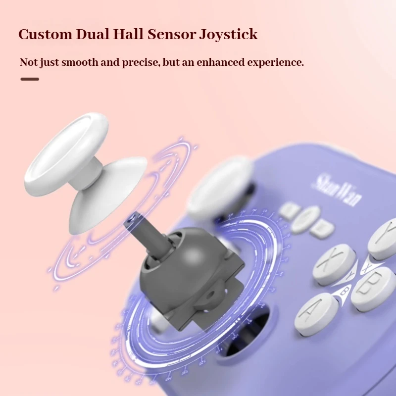 Shanwan-Mini mando Q37pro actualizado, portátil, inalámbrico, Bluetooth, doble Joystick, emulador Android, Apple Pc como teclado de ratón - imagen 4