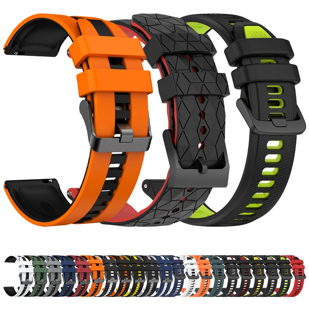 Correa de silicona deportiva para TicWatch Pro 3, Ultra Band, GPS/LTE, GTX S2, E2, E3, GTH/GTW, pulsera de 20mm, 22mm - imagen 2