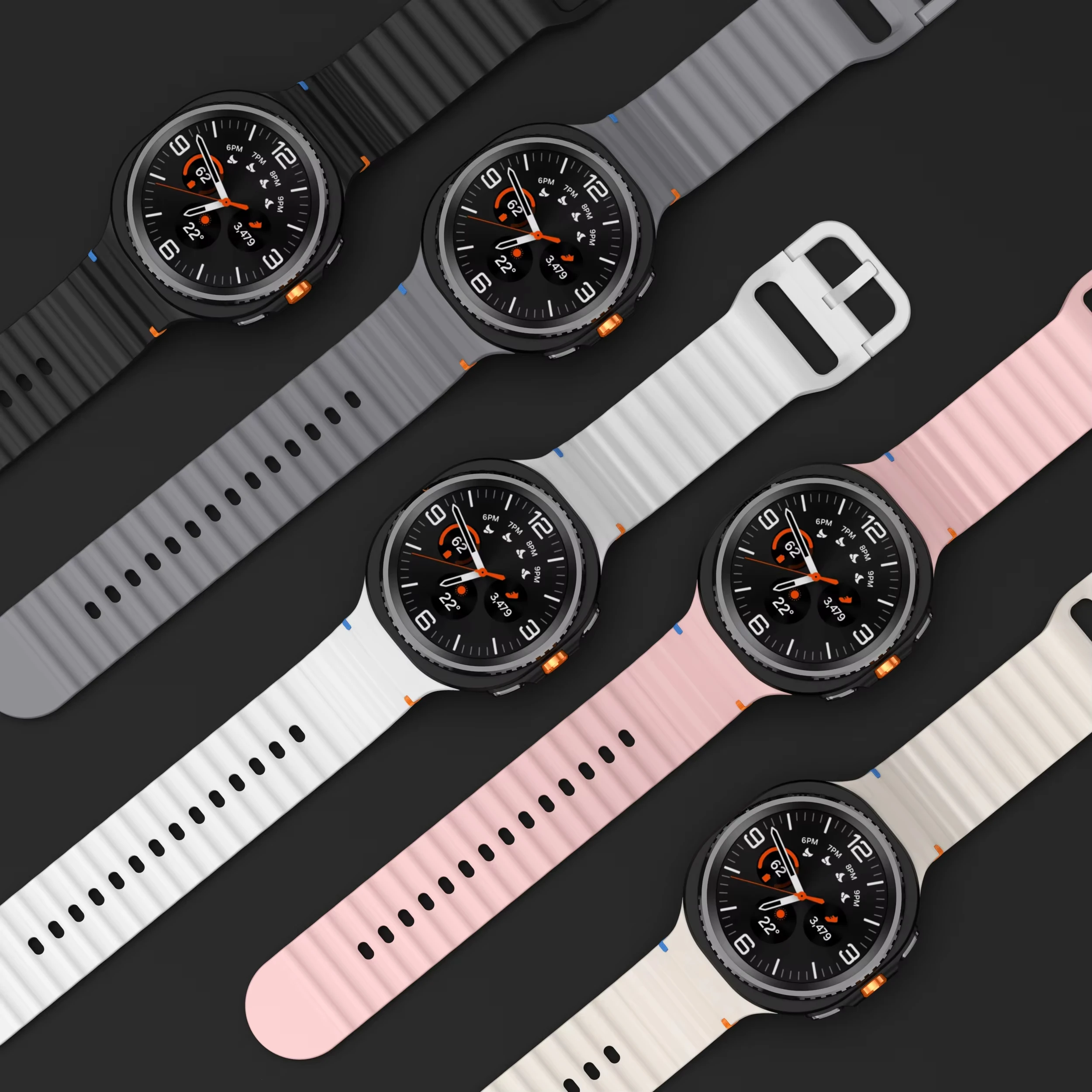 Correa de silicona + funda para samsung galaxy watch 8, accesorios para reloj inteligente, pulsera deportiva para correa galaxy watch 8, funda de 40/44mm - imagen 5