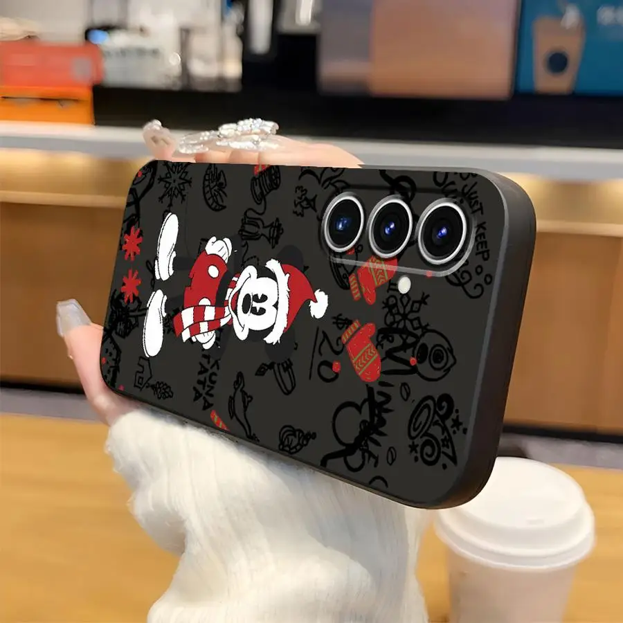 Funda para Honor X9a X8 90 200 400 Lite 70 X6 X7 8X Magic5Lite X5b funda de teléfono suave negra dibujos animados lindos Minnie Navidad - imagen 2