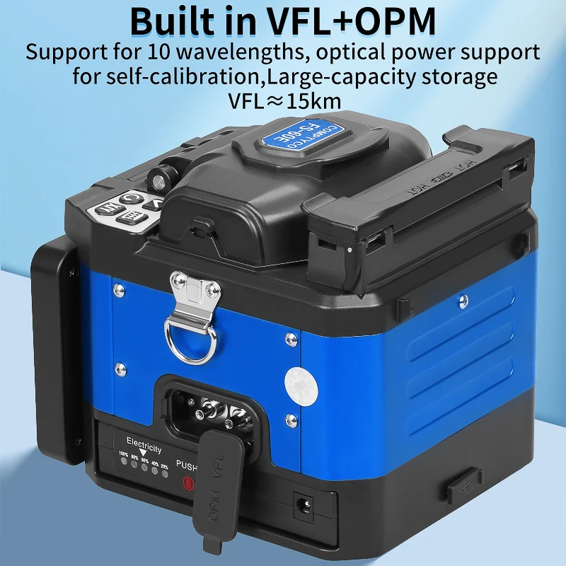COMPTYCO FS-60E/L-90C empalmador de fusión de fibra óptica pantalla táctil multilingüe SM MM máquina de soldadura de núcleo de fibra incorporada OPM VFL - imagen 4