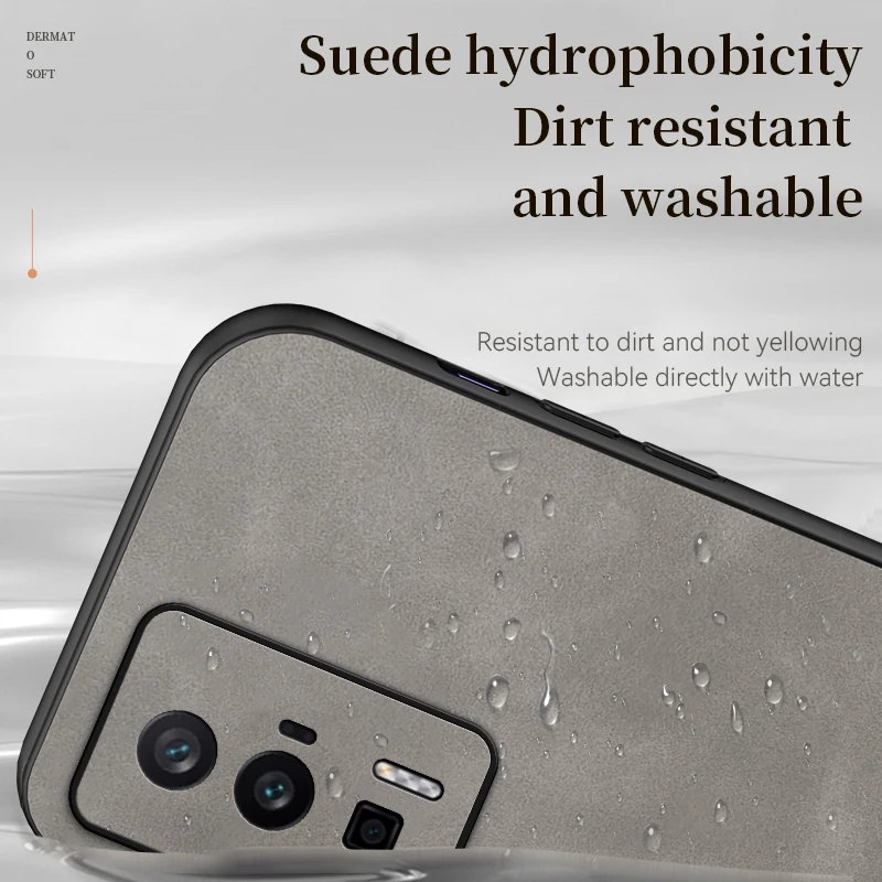 Funda suave de cuero con patrón clásico de piel de oveja para Xiaomi Poco F5 Pro, funda mate para teléfono - imagen 2